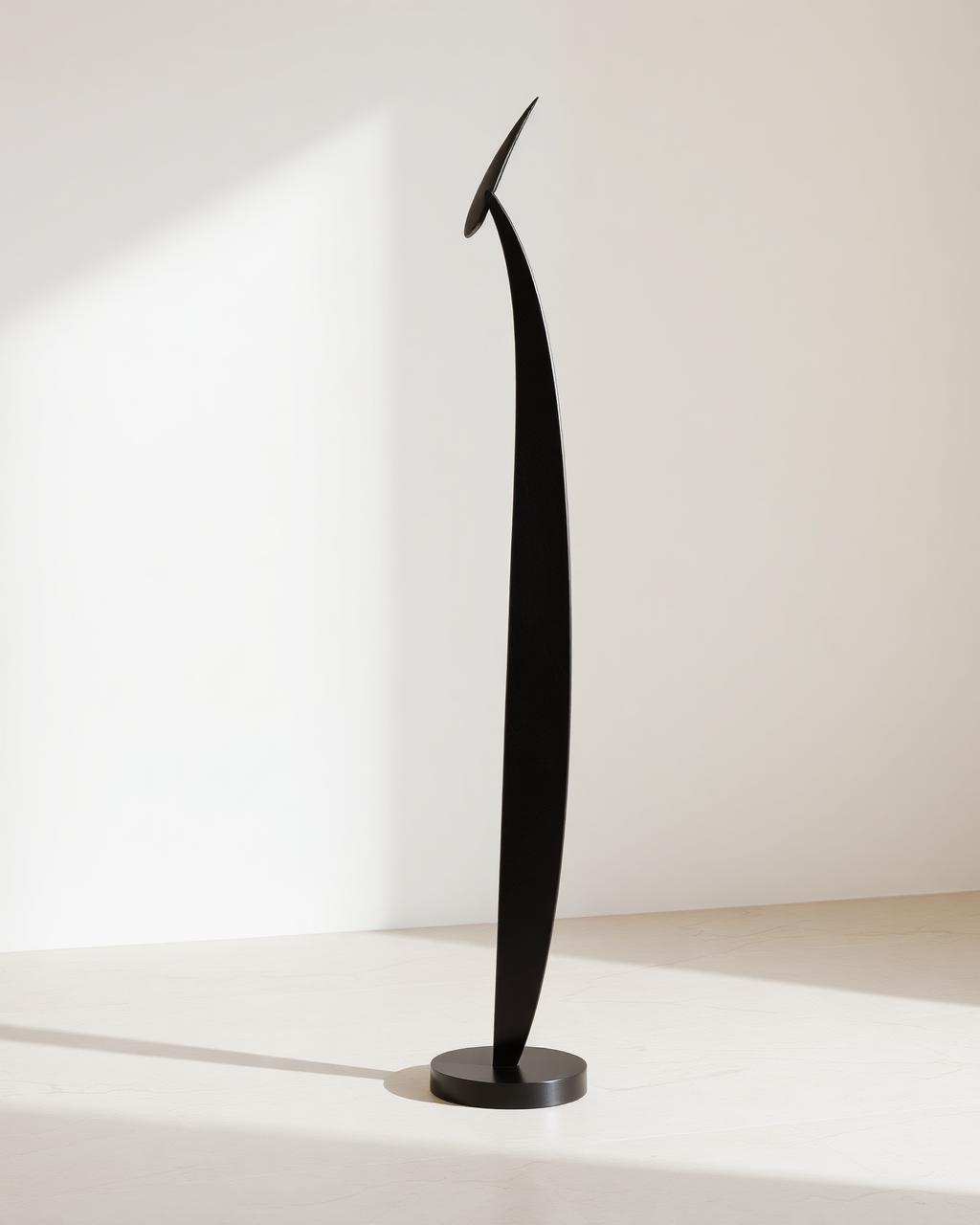 Tall twisted blade-like carbon standing form